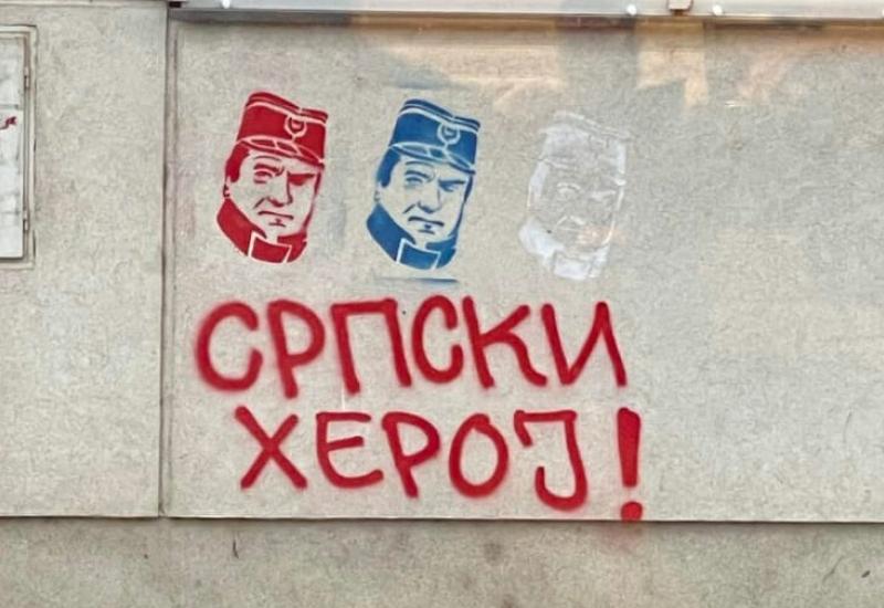 U Prijedoru novi grafiti s natpisom ''srpski heroj!''